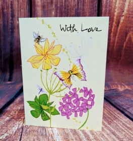 Butterfly with love card