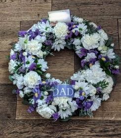 White & Blue Wreath